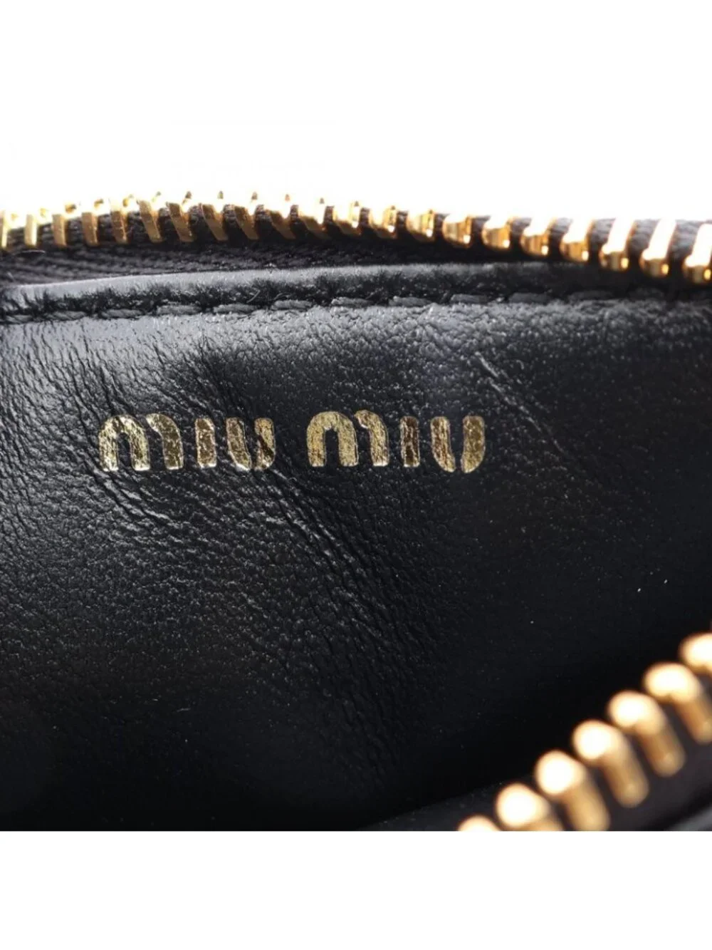 Miu Miu Coin Purse Matelasse'miu Matelasse Leather Card Case